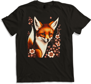 Produktbild von T-Shirt Foxes Japanische Kirschblüte Blume Kitsune Fuchs