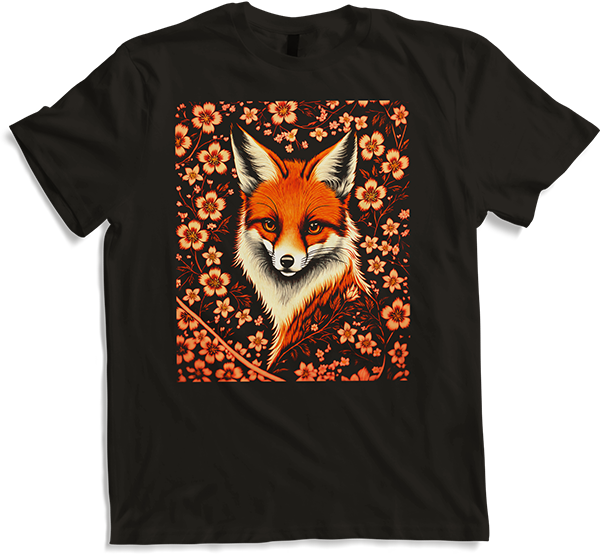 Produktbild von T-Shirt Foxes Japanische Kirschblüte Blume Kitsune Fuchs