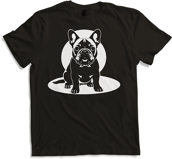 Produktbild von T-Shirt Französische Bulldogge mit E-Gitarre Musiker Gitarrist
