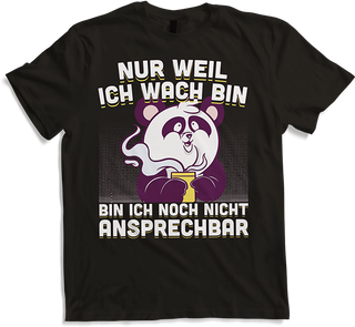 Produktbild von T-Shirt Freche Morgenmuffel Pandas mit Kaffee Panda Sprüche