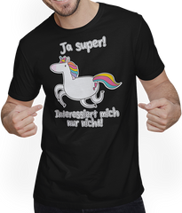 Produktbild von T-Shirt mit Mann Freches Einhorn Lustiger Cooler Spruch Mädchen & Teenager