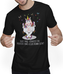 Produktbild von T-Shirt mit Mann Freches Einhorn Lustiger frecher Spruch Mädchen & Teenager