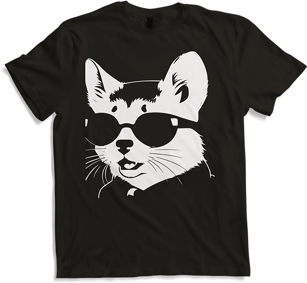 Produktbild von T-Shirt Frettchen trägt Sonnenbrille coole Frettchen