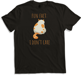 Produktbild von T-Shirt Fun Tatsache: I don't care | Funny Cat Spruch | Nay-Sayers