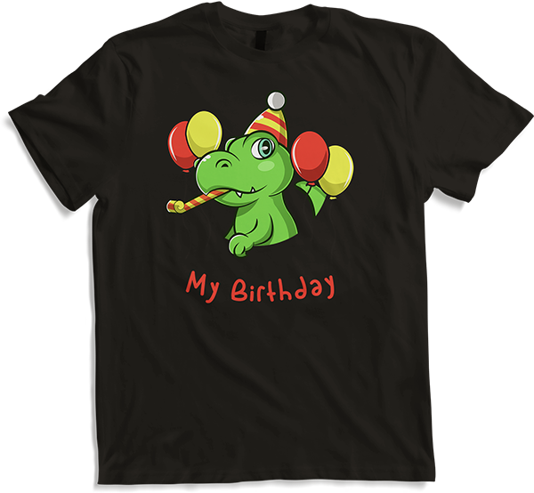 Produktbild von T-Shirt Geburtstag Dinosaurier Luftballon Junge Mädchen My Birthday