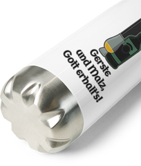 Produktbild vom Boden der Thermoflasche Gerste und Malz Gott erhalt's Schottland Islay Scotch Whisky