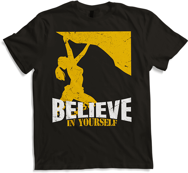 Produktbild von T-Shirt Glaube an dich selbst Freiklettern Frau Klettern Mädchen
