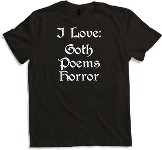 Produktbild von T-Shirt Goth Poems Horror Gothic Spruch Dark Wave Batcave Frauen