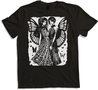 Produktbild von T-Shirt Gothic Grunge Fairycore Ästhetik mit Skelettfee