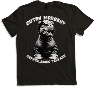 Produktbild von T-Shirt Guten Morgen Gefährliches Terrain Freche Dino Sprüche T-Rex