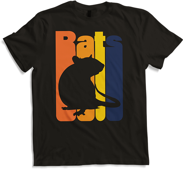 Produktbild von T-Shirt Haustier-Ratten-Spruch, Vintage-Schriftart, Geschenk für Besitzer von Ratten