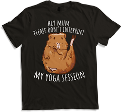 Produktbild von T-Shirt Hey Mum Please Don't Interrupt My Yoga Meerschweinchen Spruch