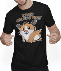 Produktbild von T-Shirt mit Mann Hey Mum Where Are My Treats? Lustiges Meerschweinchen-Spruch für Mädchen