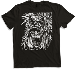Produktbild von T-Shirt Horror Fan Totenkopf mit Mohawk Crazy Punkrocker Punk