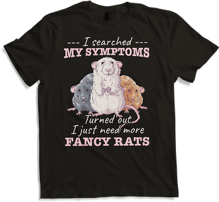 Produktbild von T-Shirt Ich habe meine Symptome gesucht und ich brauche nur mehr ausgefallene Ratte