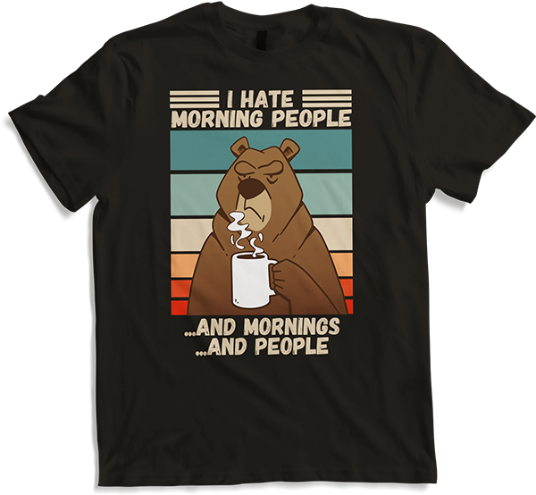 Produktbild von T-Shirt Ich hasse morgendliche Menschen menschenfeindlichen Kaffee, der Quokka sagt