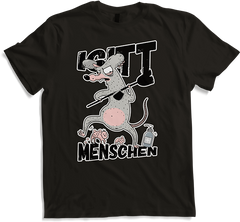 Produktbild von T-Shirt Igitt Menschen Ratte Spruch Farbratte die Maske trägt Ratten