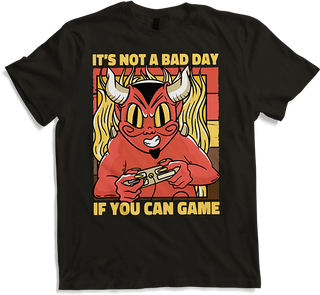 Produktbild von T-Shirt It's Not A Bad Day If You Can Game Satan Zocker Gamer Spruch