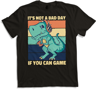 Produktbild von T-Shirt It's Not A Bad Day If You Can Game T-Rex Zocker Gamer Spruch
