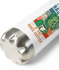 Produktbild vom Boden der Thermoflasche It's Not A Bad Day If You Have Coffee Spruch Dinosaurier