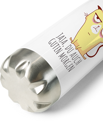 Produktbild vom Boden der Thermoflasche Jaja, Du auch Guten Morgen Morgenmuffel Gelaunte Katze