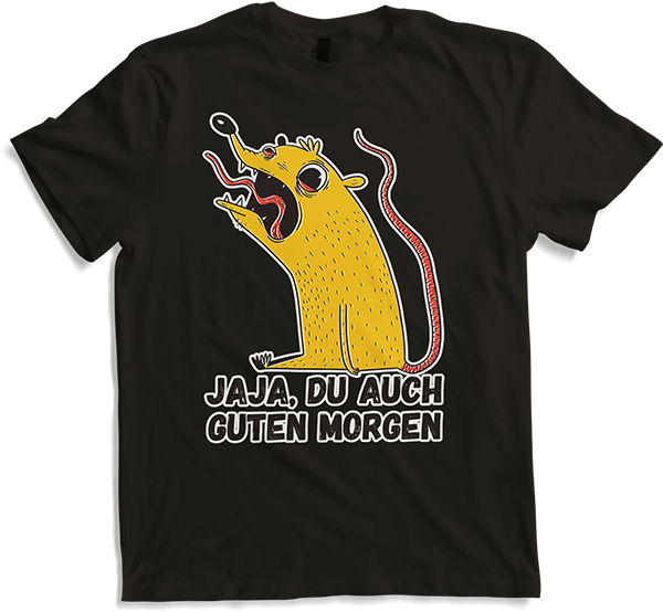 Produktbild von T-Shirt Jaja, Du auch guten Morgen Morgenmuffel Langschläfer Ratten