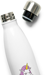 Produktbild vom Oberteil der Thermoflasche Jaja, Du auch guten Morgen Morgenmuffel Mittelfinger Einhorn