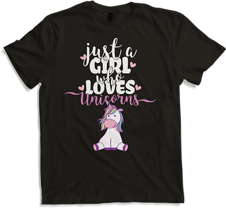Produktbild von T-Shirt Just A Girl Who Loves Unicorns | Lustiges Einhorn | Mädchen