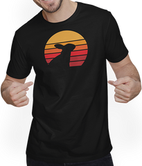 Produktbild von T-Shirt mit Mann Kaninchen | Vintage, Retro Style Shirt | Hasen