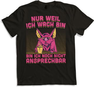 Produktbild von T-Shirt Kaputte Morgenmuffel Fledermaus Freche Kaffee Sprüche