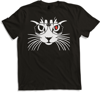 Produktbild von T-Shirt Katzengesicht Sonnenbrille Geburtstag Katze Spruch