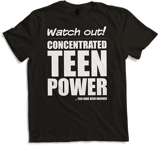 Produktbild von T-Shirt Konzentrierte Teen Power Lustiger frecher Spruch Teenager Teenager Teenager