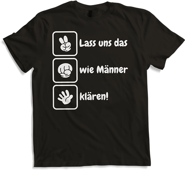 Produktbild von T-Shirt Lass uns das wie Männer klären Schere Stein Papier Lustiges