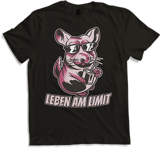 Produktbild von T-Shirt Leben am Limit Chinchilla Sprüche für Mädchen & Jungs
