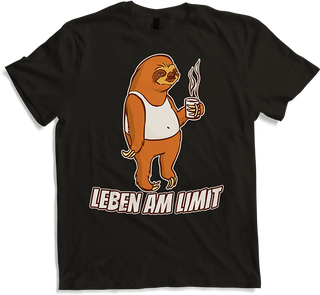 Produktbild von T-Shirt Leben am Limit lustiger Faultier Sprüche für Mädchen & Jungs
