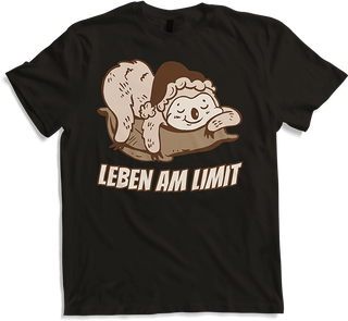 Produktbild von T-Shirt Leben am Limit lustiger Faultier Sprüche für Mädchen & Jungs
