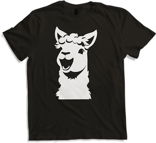 Produktbild von T-Shirt Lustige Alpaka-Silhouette freche lustige Alpakas