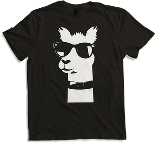 Produktbild von T-Shirt Lustige Alpaka trägt Sonnenbrille coole Alpakas