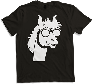Produktbild von T-Shirt Lustige Alpaka trägt Sonnenbrille coole Alpakas