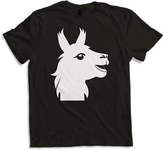 Produktbild von T-Shirt Lustige Lama-Silhouette, freche lustige Lamas