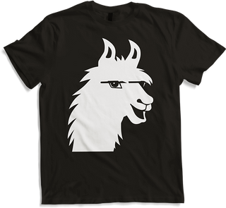 Produktbild von T-Shirt Lustige Lama-Silhouette, freche lustige Lamas