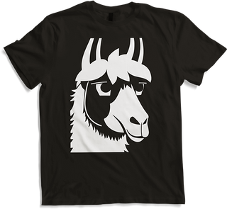 Produktbild von T-Shirt Lustige Lama-Silhouette, freche lustige Lamas