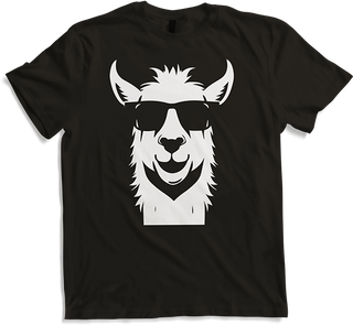Produktbild von T-Shirt Lustige Lama trägt Sonnenbrille Cool Llamas