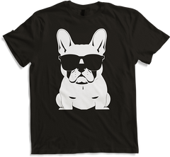 Produktbild von T-Shirt Lustige französische Bulldogge mit Sonnenbrille Französische Bulldoggen