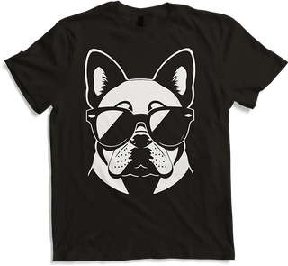 Produktbild von T-Shirt Lustige französische Bulldogge mit Sonnenbrille Französische Bulldoggen