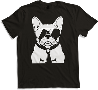 Produktbild von T-Shirt Lustige französische Bulldogge mit Sonnenbrille Französische Bulldoggen