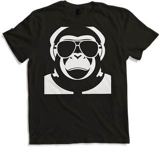 Produktbild von T-Shirt Lustiger Affe trägt Sonnenbrille Cool Monkey