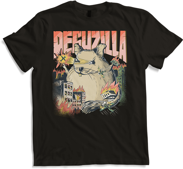 Produktbild von T-Shirt Lustiger DEGUZILLA DEGU Geschenk Deguhalter Octodon Degus