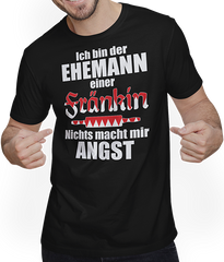 Produktbild von T-Shirt mit Mann Lustiger Franken Spruch | Ehemann einer Fränkin Frankenland