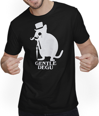 Produktbild von T-Shirt mit Mann Lustiger Gentleman Degu | Gentle Degus | Geschenk Deguhalter